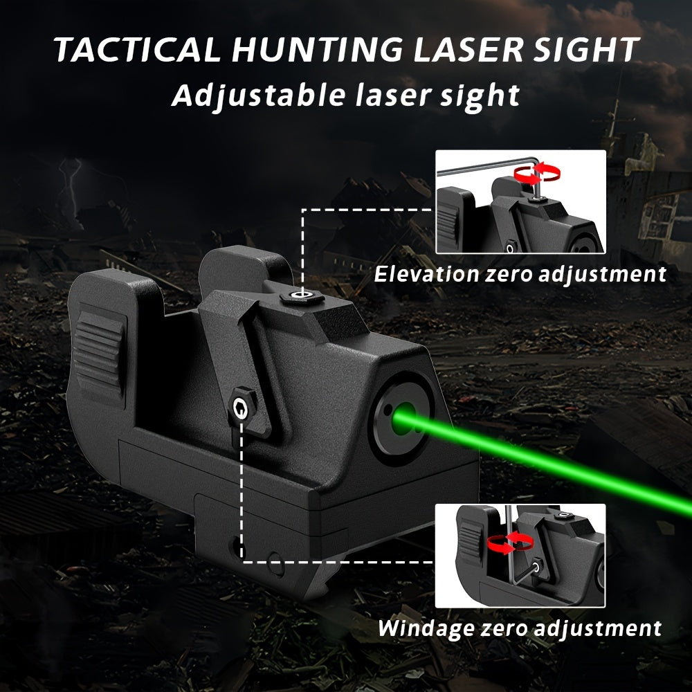 Green Dot Laser Sight USB Rechargeable – Picatinny Rail Mount with Strobe Mode, 5mW Class IIIA, Compact Lightweight for Pistols & Rifles, 21mm Rail, 2.5hr Battery Life