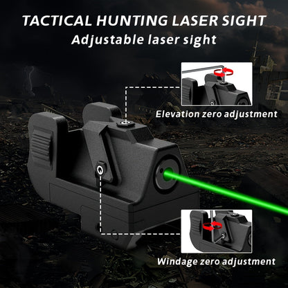 Green Dot Laser Sight USB Rechargeable – Picatinny Rail Mount with Strobe Mode, 5mW Class IIIA, Compact Lightweight for Pistols & Rifles, 21mm Rail, 2.5hr Battery Life