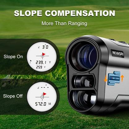 Golf Rangefinder 1000 Yards with Slope Compensation & Flag Vibration Lock, 6X Magnification Laser Distance Meter, USB-C Charging, Slope Switch, Monocular Rangefinder for Golf Tournament & Outdoor Sports