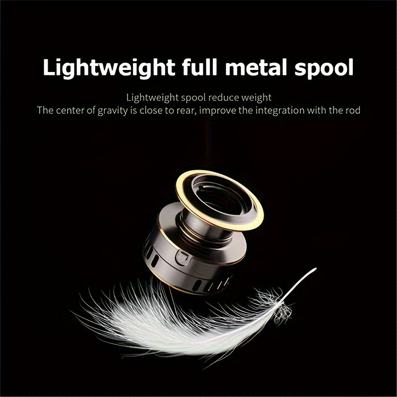 Spinning Fishing Reel HE1000-7000 Metal Spool Rocker Arm 5.2:1 Gear Ratio 22LB Max Drag Left Right Hand Interchangeable Smooth Sensitive for Freshwater Saltwater Bass Trout Carp Fishing