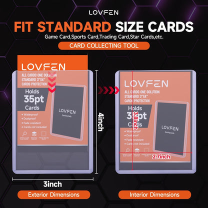 3x4 Top Load Card Holders & Sleeves for Baseball & Trading Cards – Hard Plastic Regular Top Loaders, 100 to 2000 Count Sets for Sports Football Pokemon Cards, Card Collector Supplies