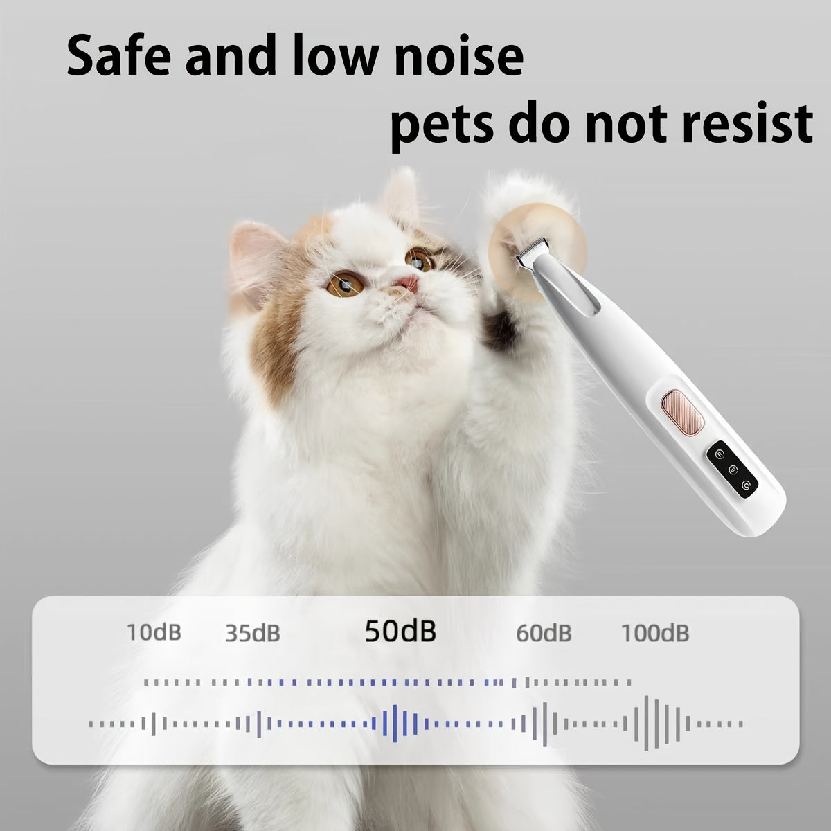 Professional Pet Grooming Clippers for Cats & Small Dogs – Low Noise USB Rechargeable & Battery Backup Hair Trimmer, Cordless Portable Pet Clipper for Home & Travel Grooming