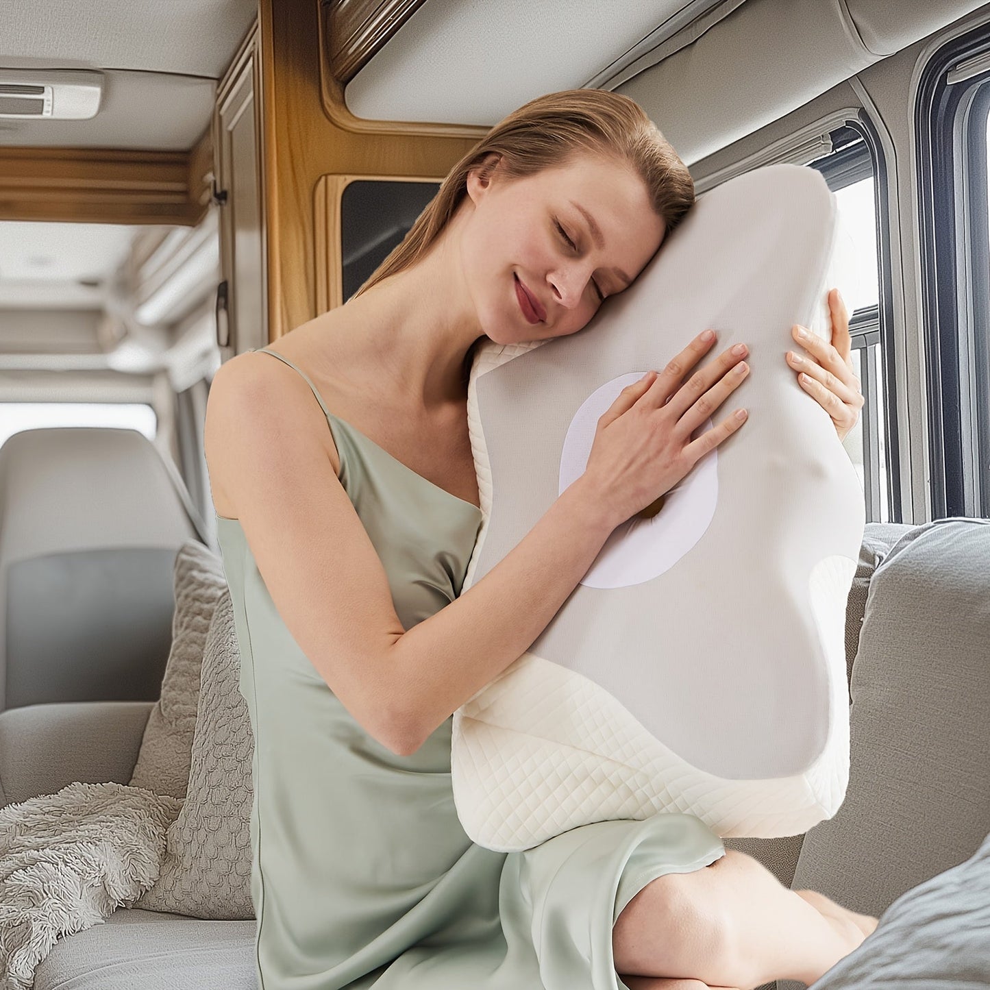 Cervical Neck Pillow Memory Foam Ergonomic Contour Pillow for Neck Pain Relief, Cooling Pillowcase Included, Orthopedic Bed Pillow for Side Back Stomach Sleepers, Shoulder & Spine Support Sleep Pillow