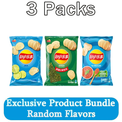 Lay's Potato Chips Variety Pack 3 or 6 Packs (65g/70g Each) – Assorted Flavors Snack Pack for Office, Parties, Casual Gatherings & On-the-Go Snacking