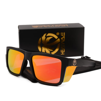 Men's Polarized Square Frame Sunglasses UV400 Photochromic Mirror Lens Full Rim PC Frame Includes Case 10 Colors Outdoor Driving Sport