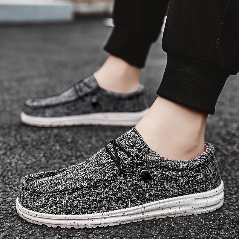 Men's Plus Size Breathable Vintage Canvas Loafers Low-Top Casual Sneakers Round Toe Slip-On Shoes for Outdoor Sports Daily Wear All Seasons Beige Black Blue Brown US 7-13