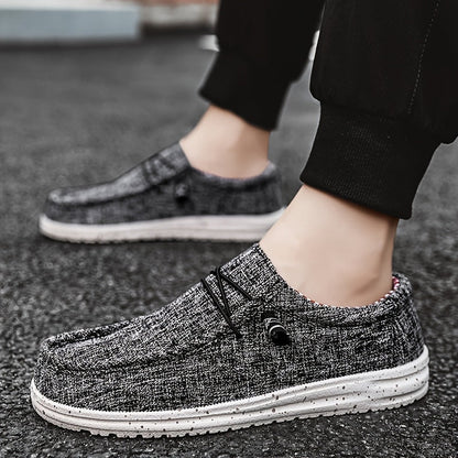 Men's Plus Size Breathable Vintage Canvas Loafers Low-Top Casual Sneakers Round Toe Slip-On Shoes for Outdoor Sports Daily Wear All Seasons Beige Black Blue Brown US 7-13