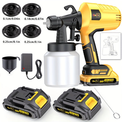 Electric HVLP Paint Sprayer Gun Airless 3 Spray Patterns 27oz Container Easy to Clean for House Painting Furniture Cabinets Fence Walls Doors Car Repair & DIY Projects – High Pressure Spray Gun