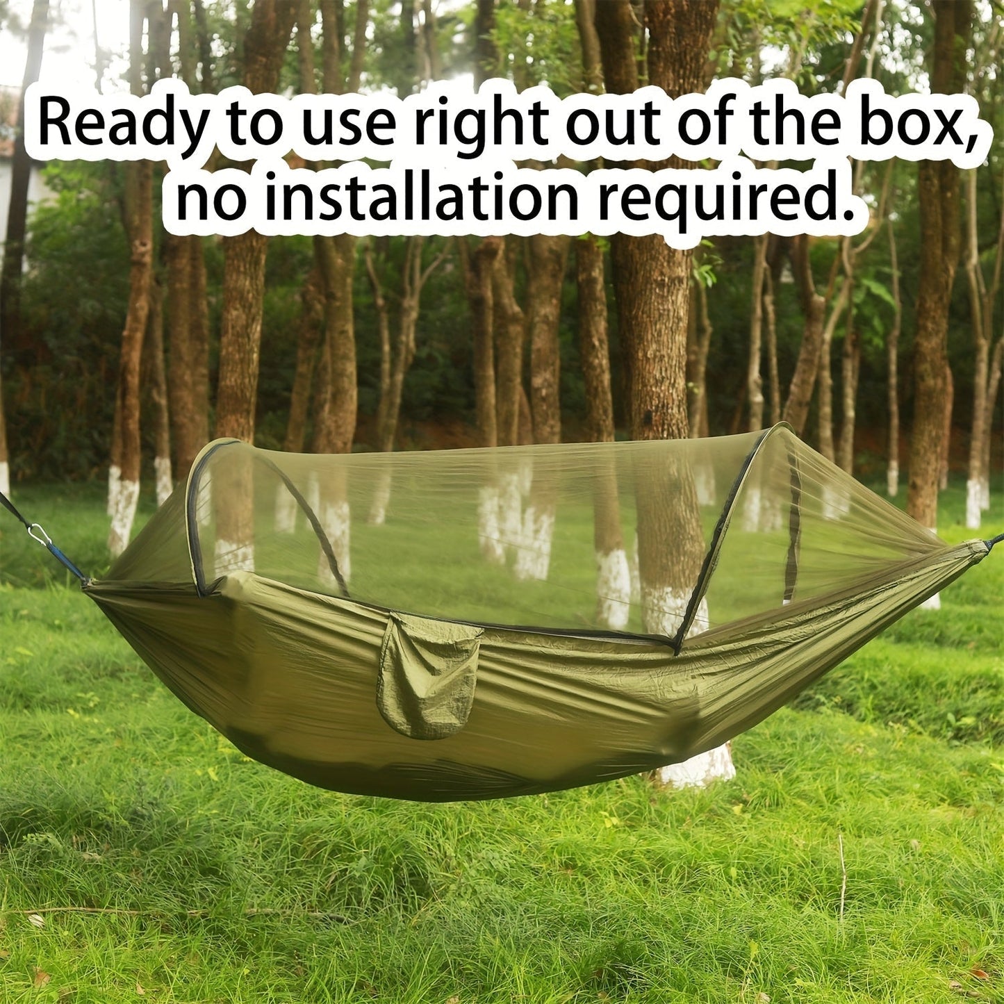 3-in-1 Double Camping Hammock with Mosquito Net and Sun Shade – Lightweight Portable Durable, Ideal for Camping Hiking Backpacking Picnicking Parks, 7 Color Options