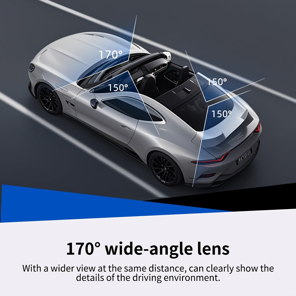 1080P Dual Channel Dash Cam Front & Rear 170° Wide Angle with Super Night Vision Loop Recording G-Sensor Wi-Fi – FHD Car DVR Dashboard Camera Tachograph for Cars Trucks SUVs