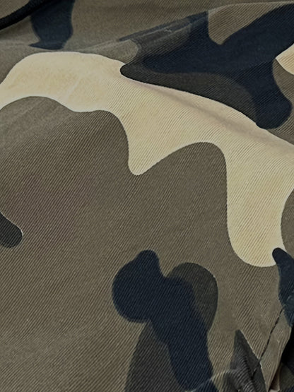 Women's Camo Cargo Pants – Lightweight Breathable Hiking Outdoor Casual Long Pants Multi-Pocket Elastic Waist XS-XXL Camouflage