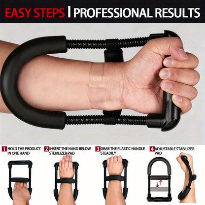 Forearm Wrist Strengthener Exerciser with Adjustable Tension – Hand Grip Strength Trainer for Men & Women, Arm Developer Home Gym Workout Equipment for Beginners & Pros, 1 or 2 Pack