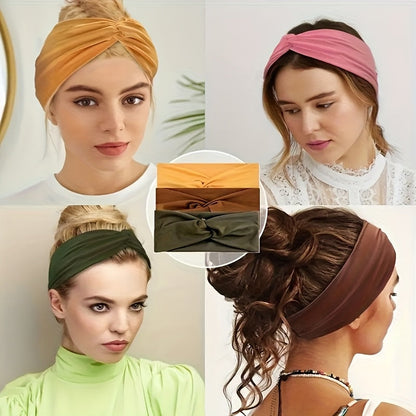 Bohemian Hair Ties for Women 10 Pack – Non-Slip Elastic Breathable Headbands for Running, Yoga, Sports & Makeup, Comfortable Boho Hair Accessories, Holiday & Birthday Gift