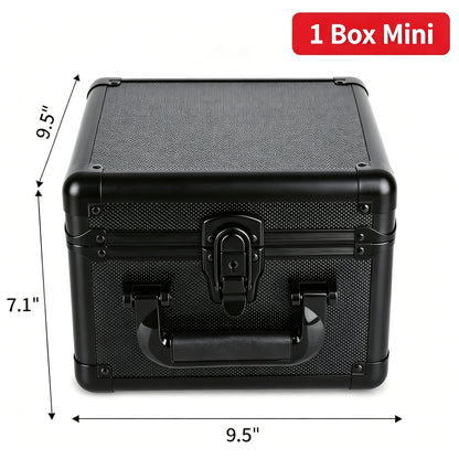 Trading Card Toploader Storage Box – Holds 600+ Cards, Fits 3"x4" 35PT Rigid Toploaders, 18 Colorful Dividers & 6 Foam Stoppers, Card Case for Pokemon, Sports Cards, TCG Collections