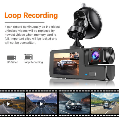 1080P Dual Channel Dash Cam Front & Rear 170° Wide Angle with Super Night Vision Loop Recording G-Sensor Wi-Fi – FHD Car DVR Dashboard Camera Tachograph for Cars Trucks SUVs