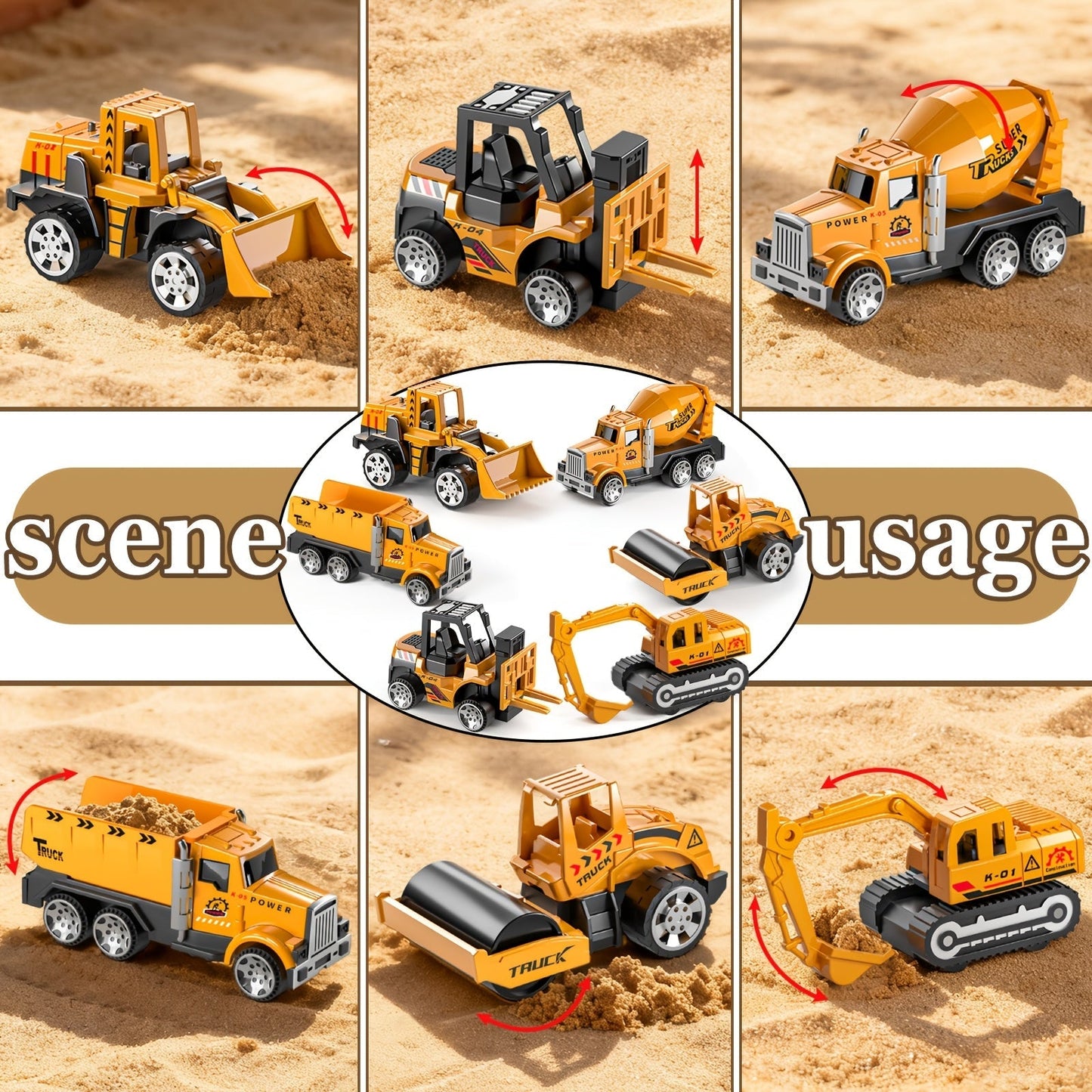 13-in-1 Construction Truck Toy Set with Die-Cast Cars, Play Mat & Transport Carrier – Kids Vehicle Playset for Ages 3+, Perfect Christmas & Birthday Gift