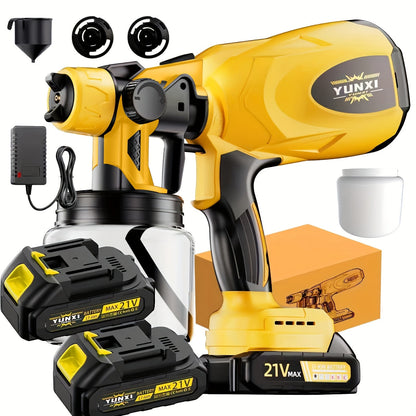 Electric HVLP Paint Sprayer Gun Airless 3 Spray Patterns 27oz Container Easy to Clean for House Painting Furniture Cabinets Fence Walls Doors Car Repair & DIY Projects – High Pressure Spray Gun