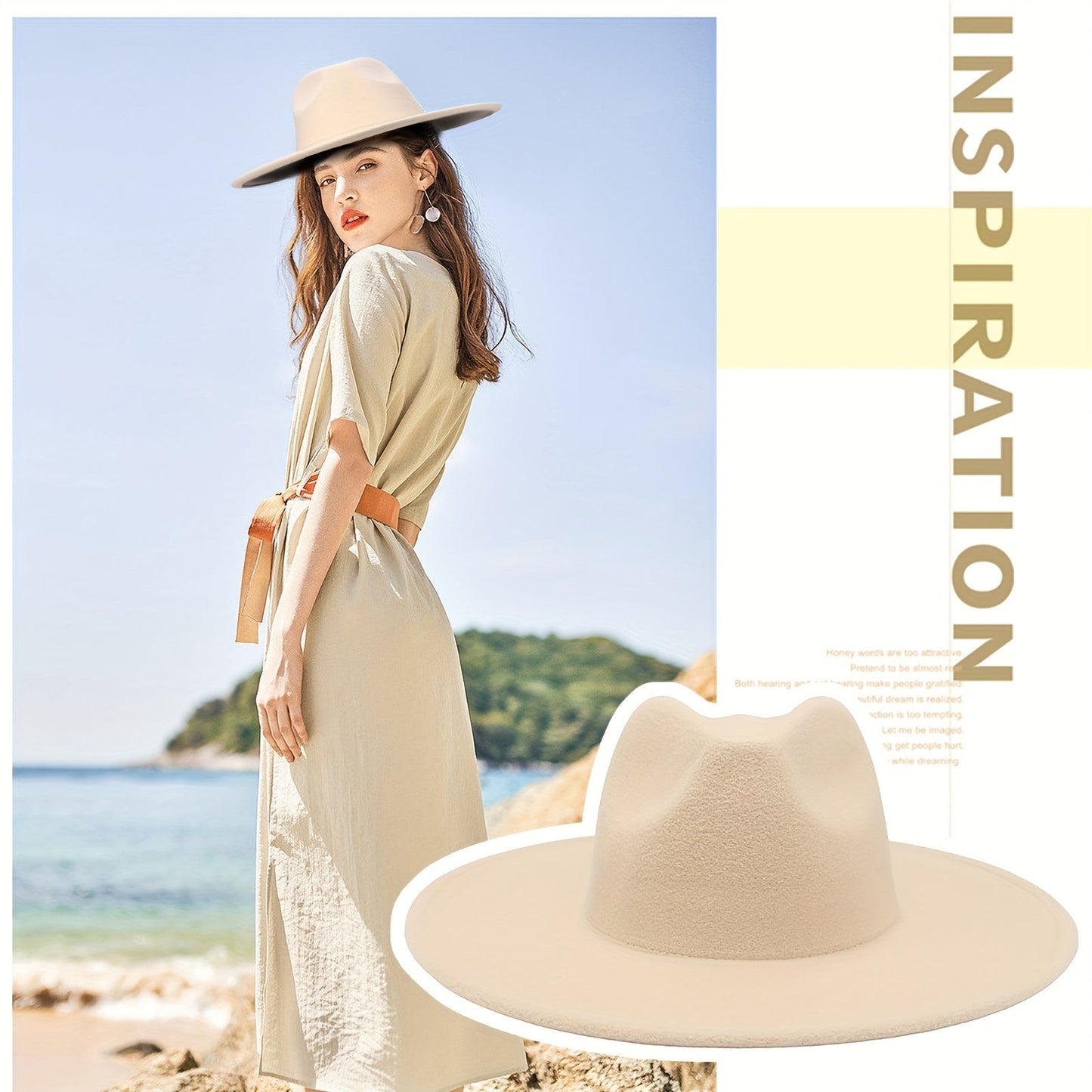 Wide Brim Cowboy Hat for Men & Women – Western Felt Fedora Cowgirl Cap, Classic Jazz Panama Trilby Style, Sun Hat for Outdoor Festivals, Travel & Everyday Casual Wear