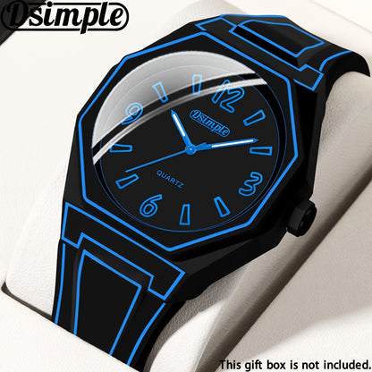 Analog Quartz Wrist Watch for Men Women & Teens – Unisex Round Dial Silicone Strap Fashion Watch in 5 Colors, Lightweight Casual Outdoor Daily Wear, Birthday Back-to-School Gift Idea Red Blue Black White Green