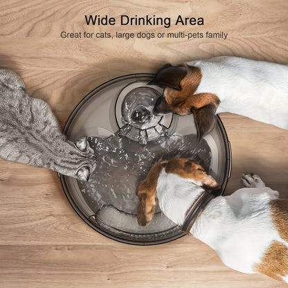 Automatic Dog Water Fountain 1.3 Gallon Large Capacity Pet Water Dispenser with Splatter Guard Cleaning Kit Low Voltage USB for Dogs Cats Multiple Pets