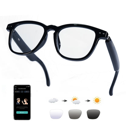 AI Smart Glasses Real-Time Translation 160+ Languages ChatGPT System Bluetooth 5.3 Built-in Mic Speaker – HD Voice Calls HiFi Music Smart Audio Glasses Unisex Men Women