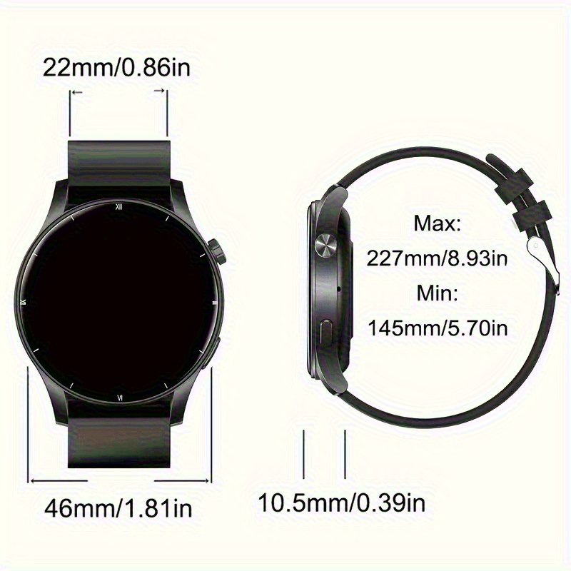 Round Smartwatch 2.01 Inch Extra Large Screen Wireless Calling 100+ Sports Modes Sleep Monitor Games Weather Calculator Pedometer Fitness Tracker Watch for Men Women iPhone Android