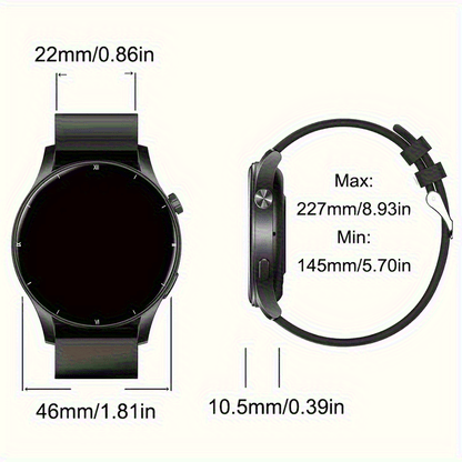 Round Smartwatch 2.01 Inch Extra Large Screen Wireless Calling 100+ Sports Modes Sleep Monitor Games Weather Calculator Pedometer Fitness Tracker Watch for Men Women iPhone Android