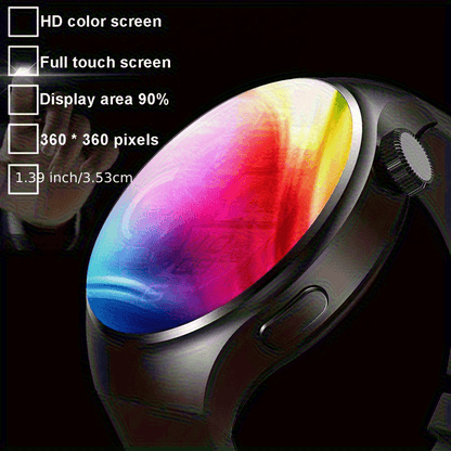 Round Smartwatch 2.01 Inch Extra Large Screen Wireless Calling 100+ Sports Modes Sleep Monitor Games Weather Calculator Pedometer Fitness Tracker Watch for Men Women iPhone Android