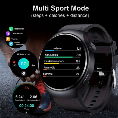 Round Smartwatch 2.01 Inch Extra Large Screen Wireless Calling 100+ Sports Modes Sleep Monitor Games Weather Calculator Pedometer Fitness Tracker Watch for Men Women iPhone Android