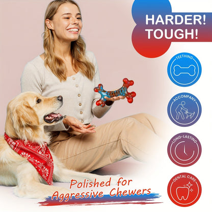 Indestructible Dog Chew Toys for Aggressive Chewers Large Breed - Tough Durable Dog Chew Toy Pack of 1 2 4 or 5, Striped Design Heavy Duty Chew Toy for Large Dogs, Teeth Cleaning and Boredom Relief