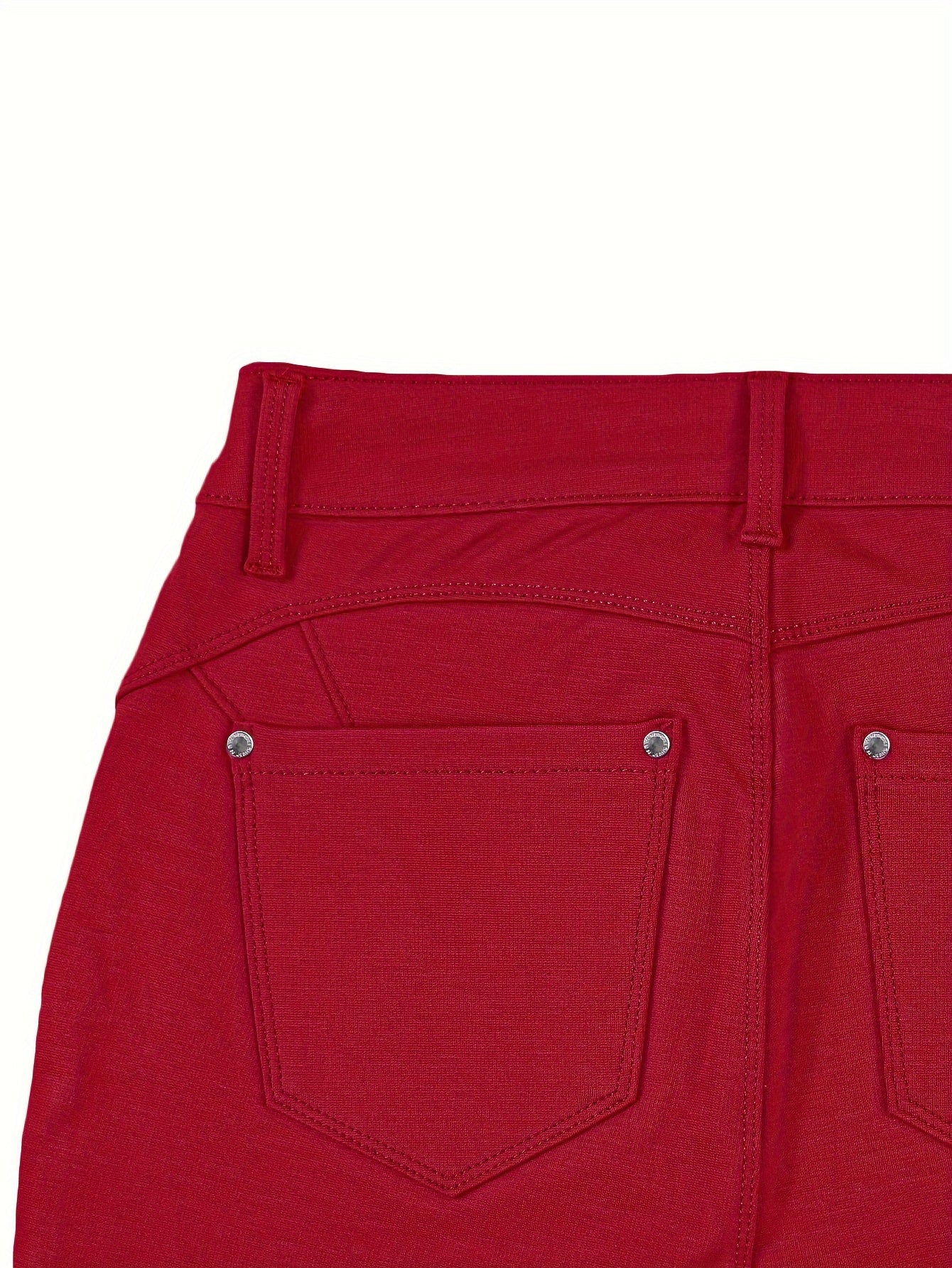 Women's High Waist Stretch Skinny Jeans Metal Button Street Style Slim Fit Denim Pants 10 Colors S-XXL Everyday Wear