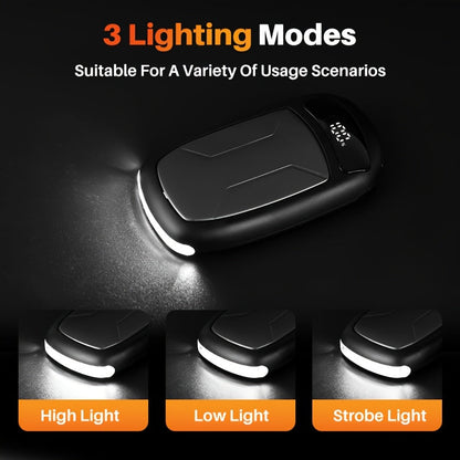 2 Pack Rechargeable Hand Warmers with COB Flashlight & Magnetic Base – 12Hr Heat, Portable Electric Pocket Warmer, Christmas Gift for Women Men Outdoor Winter