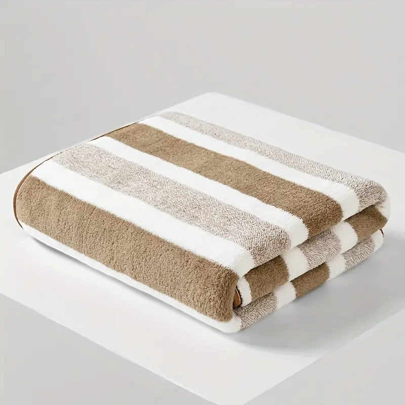 Striped Bath Towel Set Absorbent Quick-Dry Super Soft Skin-Friendly 27.6x55.1 Inch for Home Bathroom Beach – Available in 1 or 4 Pack Multiple Colors