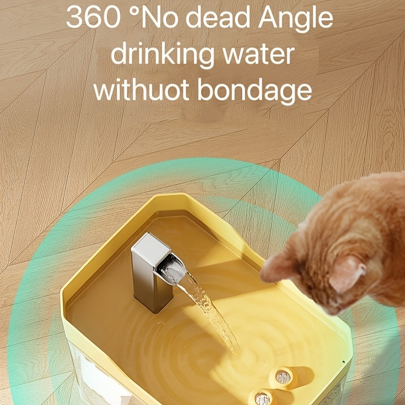 USB Rechargeable Pet Water Fountain 50.72 Oz – Ultra-Silent Automatic Circulating Water Dispenser for Cats & Dogs, No Batteries Required