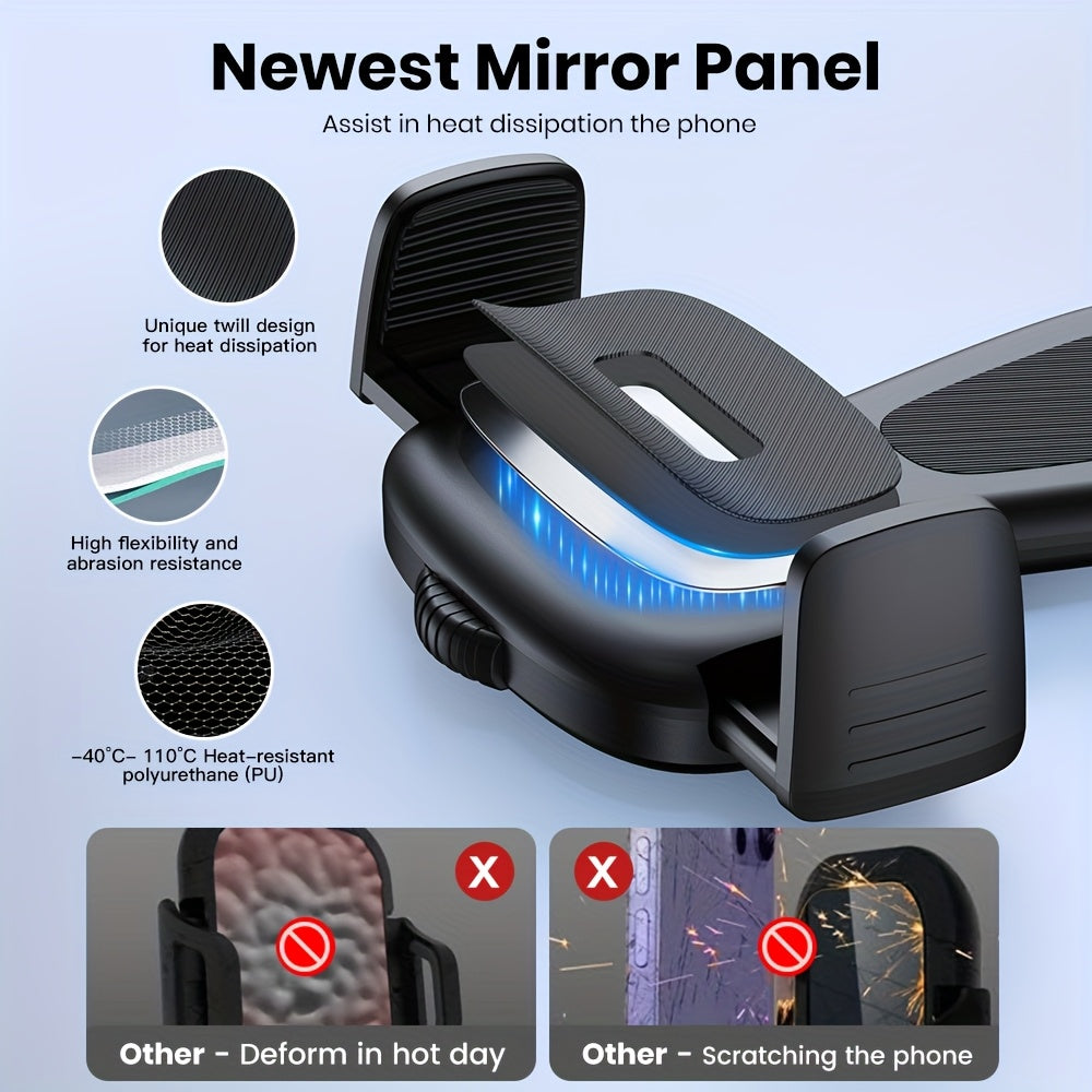 Car Phone Holder Mount – Upgraded 360° Rotation Dashboard & Windshield Cradle, Handsfree Universal Stand Compatible with iPhone 15 14 13, Samsung Galaxy, Android Phones | Velora