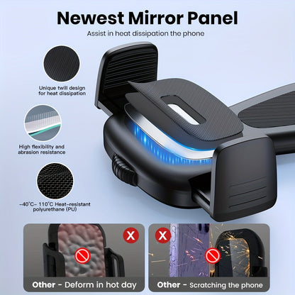 Car Phone Holder Mount – Upgraded 360° Rotation Dashboard & Windshield Cradle, Handsfree Universal Stand Compatible with iPhone 15 14 13, Samsung Galaxy, Android Phones | Velora