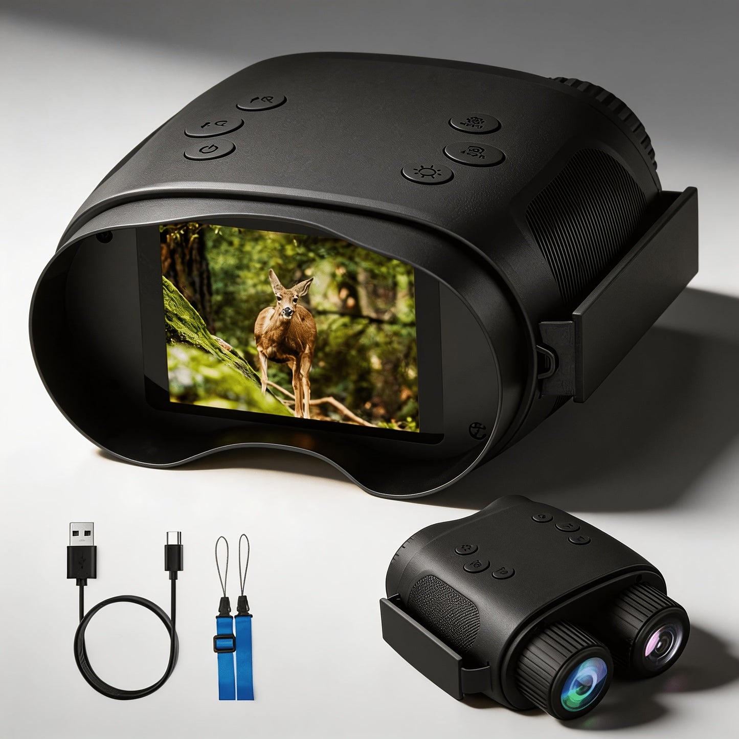 4K Night Vision Binoculars for Adults – 10x Digital Zoom, 2.8" HD Screen, 7-Level IR Illuminator, 12MP Photo & Video, Rechargeable – Perfect for Hunting, Boating & Outdoor Exploration, Gift for Men
