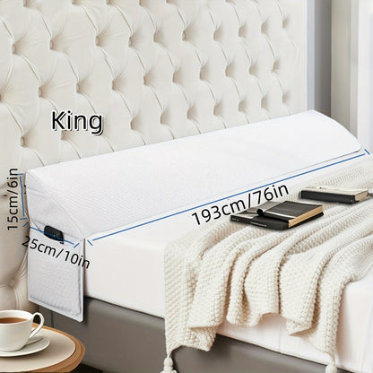 Bed Wedge Pillow Mattress Gap Filler – Headboard Gap Filler for Bed, Close the Gap Between Mattress and Headboard or Wall, Wedge Bolster Pillow for Sleeping Support Backrest Cushion, Small Twin Full Queen King