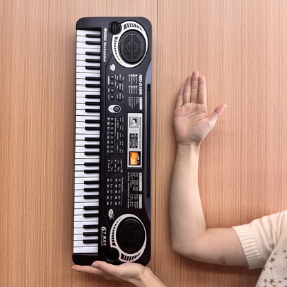 61-Key Electronic Piano Keyboard for Beginners - Built-In Microphone, Printed Music Sheets & USB Power, Complete Starter Kit for Kids & Adults, Perfect Birthday Gift for Music Lovers