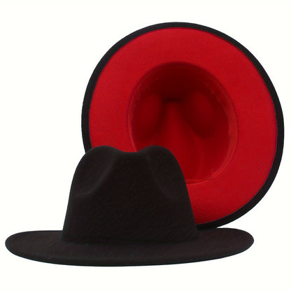 Wide Brim Cowboy Hat for Men & Women – Western Felt Fedora Cowgirl Cap, Classic Jazz Panama Trilby Style, Sun Hat for Outdoor Festivals, Travel & Everyday Casual Wear