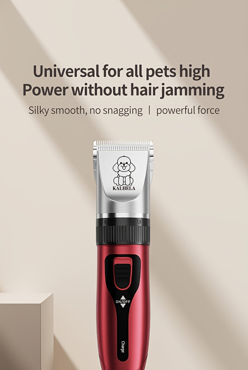 Rechargeable Cordless Pet Grooming Clippers with LED Display - Professional Wireless Dog Hair Trimmer, Detachable Blades, 4 Comb Guides, Low Noise 36V USB Charging, for Dogs Cats Small Animals