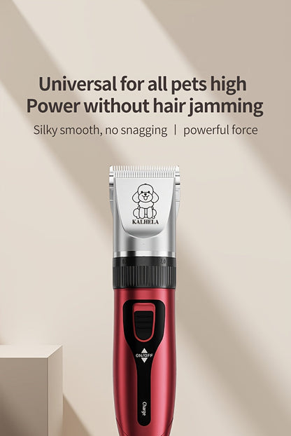 Rechargeable Cordless Pet Grooming Clippers with LED Display - Professional Wireless Dog Hair Trimmer, Detachable Blades, 4 Comb Guides, Low Noise 36V USB Charging, for Dogs Cats Small Animals