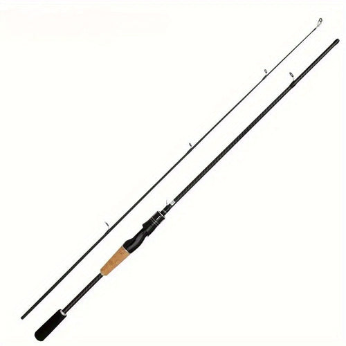 Carbon Fiber Lure Fishing Rod 180cm – Lightweight M-Power Two-Section Rod with Wooden Handle, Universal for Freshwater & Saltwater, Ideal for Bass Trout & All-Water Lure Fishing