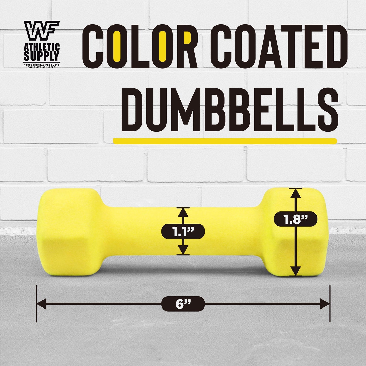 Neoprene Hex Dumbbell Set Pair - Non-Slip Color-Coded Cast Iron Hand Weights for Women & Men, Home Gym Strength Training Free Weights, 2LB to 15LB Sold in Pairs