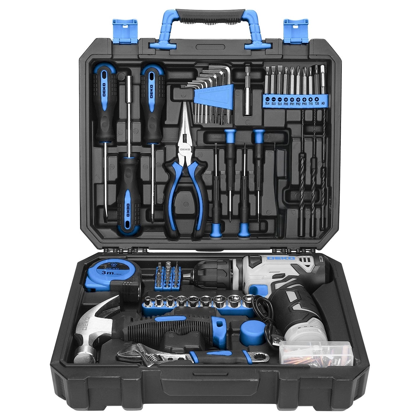 119/151 PCS Cordless Drill Tool Set 8V USB-C Rechargeable with LED – Lightweight All-in-One Home Repair Kit for Women, DIY, Garden & Furniture Assembly, 6 Colors, Great Gift