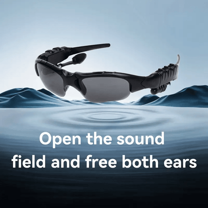 Smart Driving Bluetooth Glasses with Wireless Headphones – Stereo Music Hands-Free Calls Navigation, Noise-Cancelling Microphone, Open Ear Wearable Tech Eyewear for Driving Outdoor Sports Activities