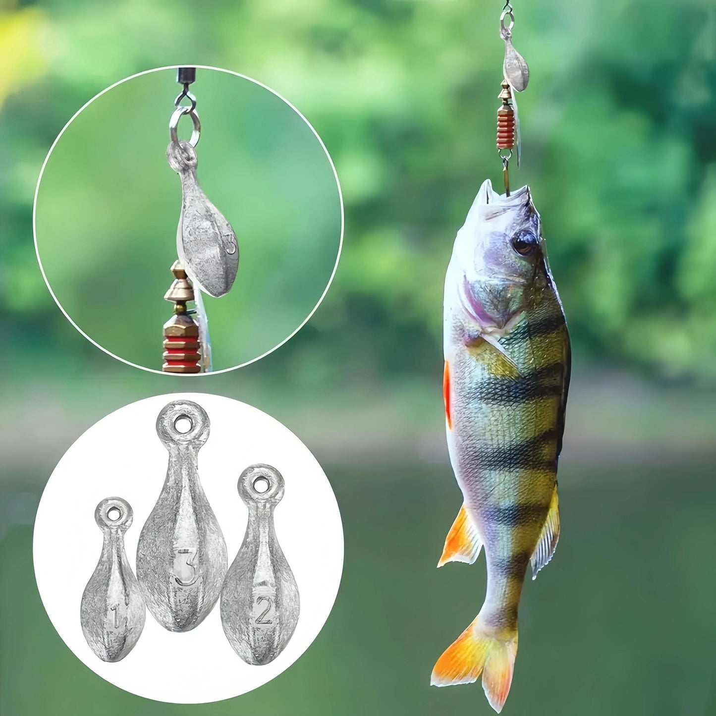 Fishing Sinkers Tackle Weights Lead Bank Sinker 1oz 2oz 3oz 4oz 5oz 6oz 8oz 10oz 12oz 16oz – Snagless Teardrop Design for Bass Catfish Saltwater Freshwater Bottom Fishing Rig, Bulk Multi-Pack