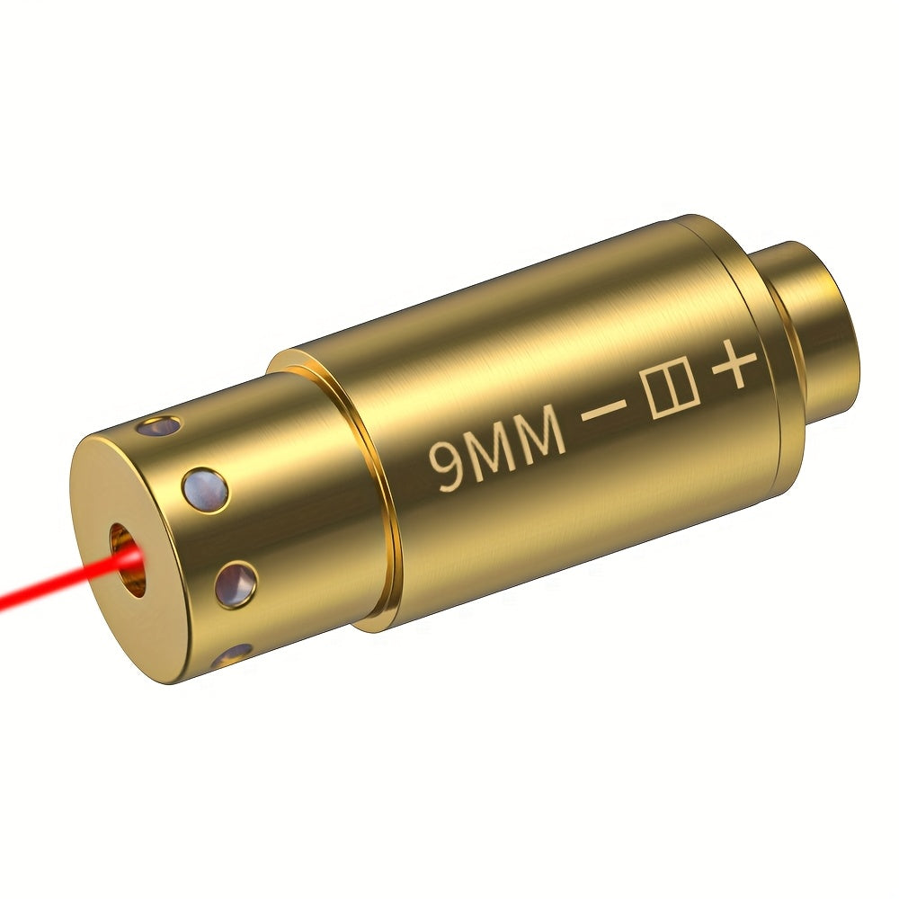 Red Laser Bore Sighter Multi-Caliber Firearm Sight Alignment Tool for 9mm 223rem 308win 45ACP 7.62 40SW 30-06 38SPL 12GA 44Mag 6.5mm, Copper Alloy Barrel Mount, 3 Battery Sets Included – Rifle Pistol Shotgun Accessory