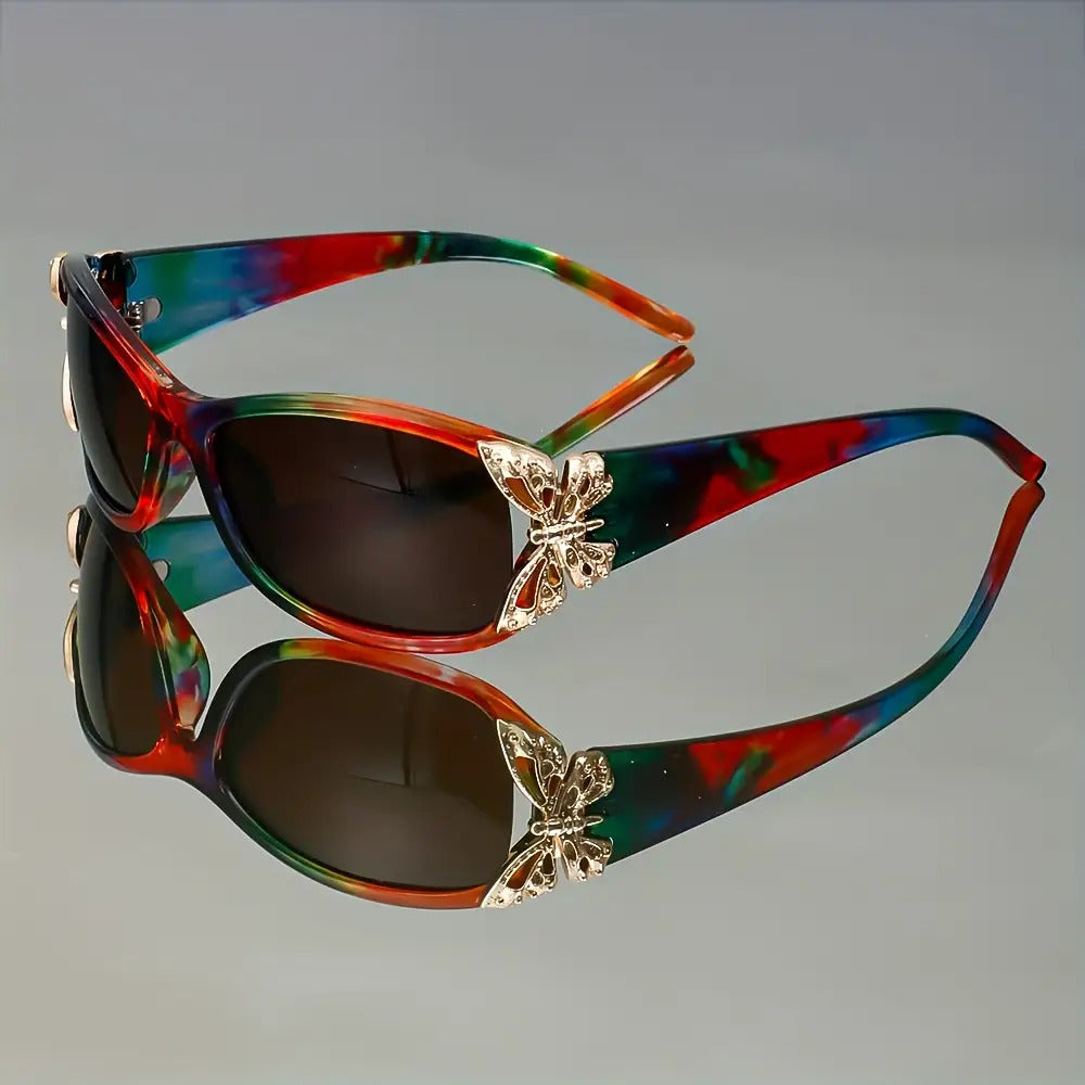 Butterfly Gradient Color Fashion Glasses for Women & Men – High-End Trendy Casual Eyewear, Multifunctional Stylish Sunglasses for Daily Wear & Outdoor Use
