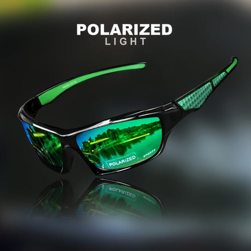 Polarized Sports Sunglasses with Color Changing Lenses – Anti-Glare Driving Eyewear, PC Frame AC Lens Full Rim Design, 6 Colors, UV Protection Fashion Glasses for Men & Women